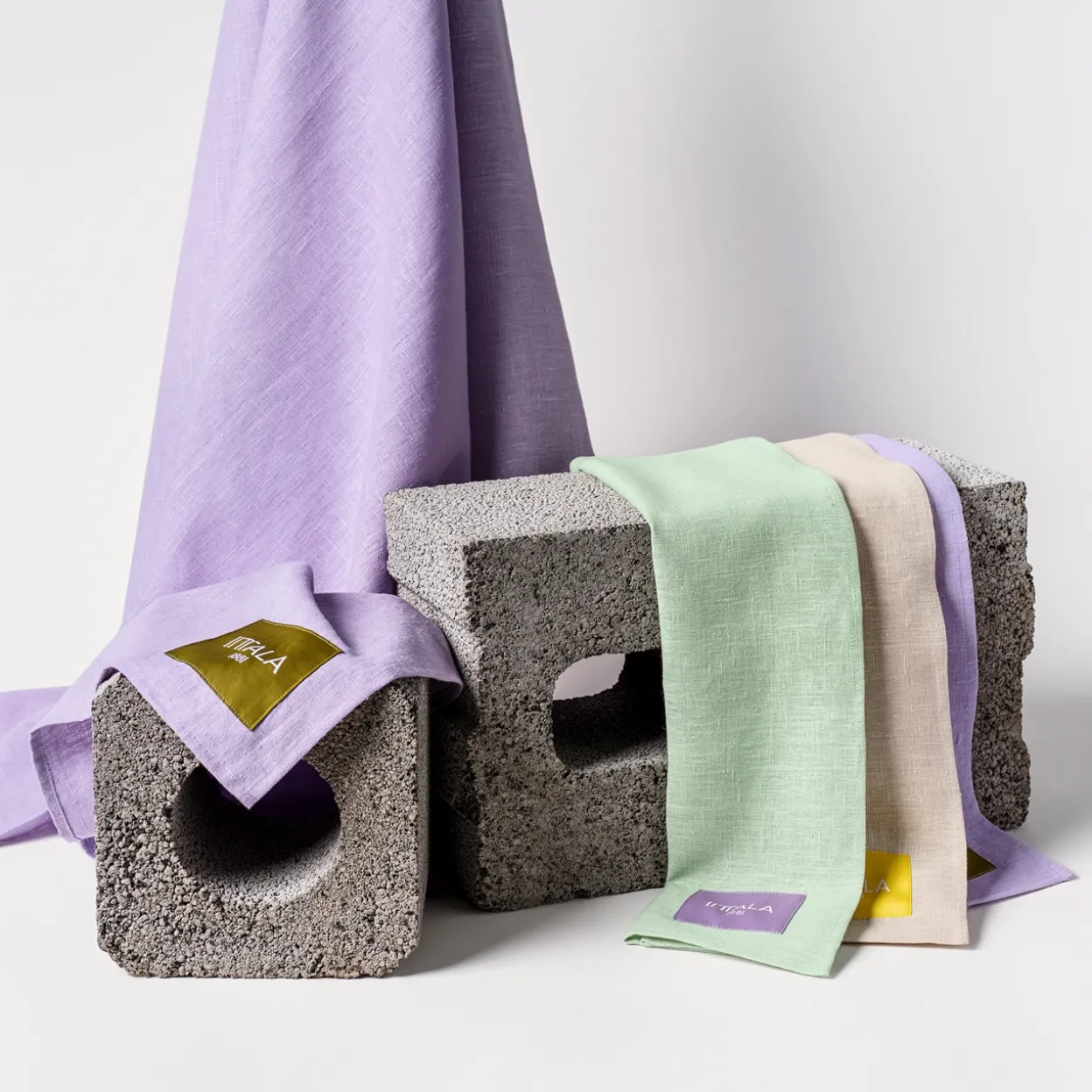 Keittiöpyyhe 47x65cm minttu-lila