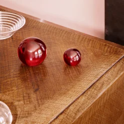 Lasipallo 8cm karmiininpunainen