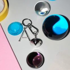 Lasipallo 8cm metallinharmaa