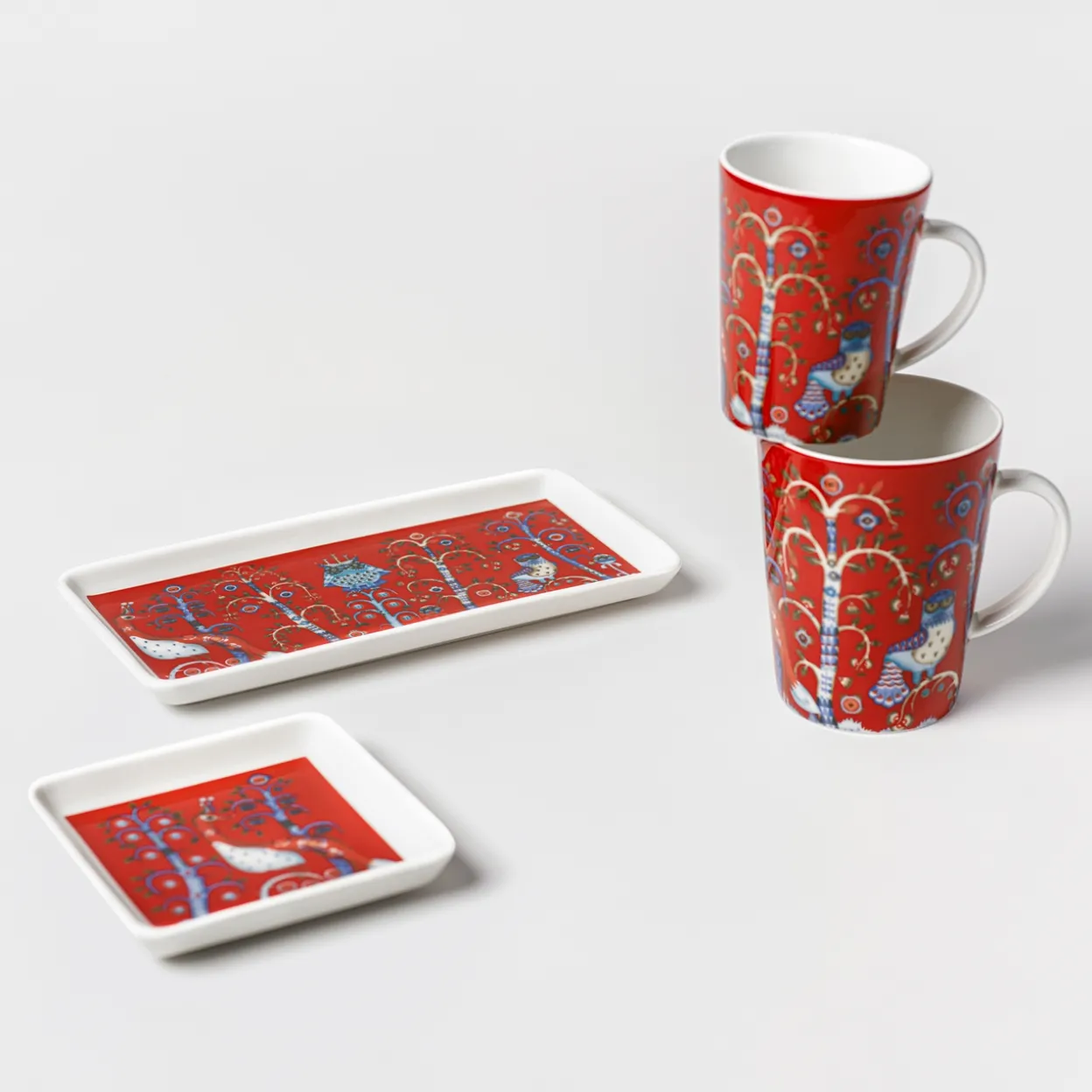 Lautanen suorakaide 12x24cm punainen